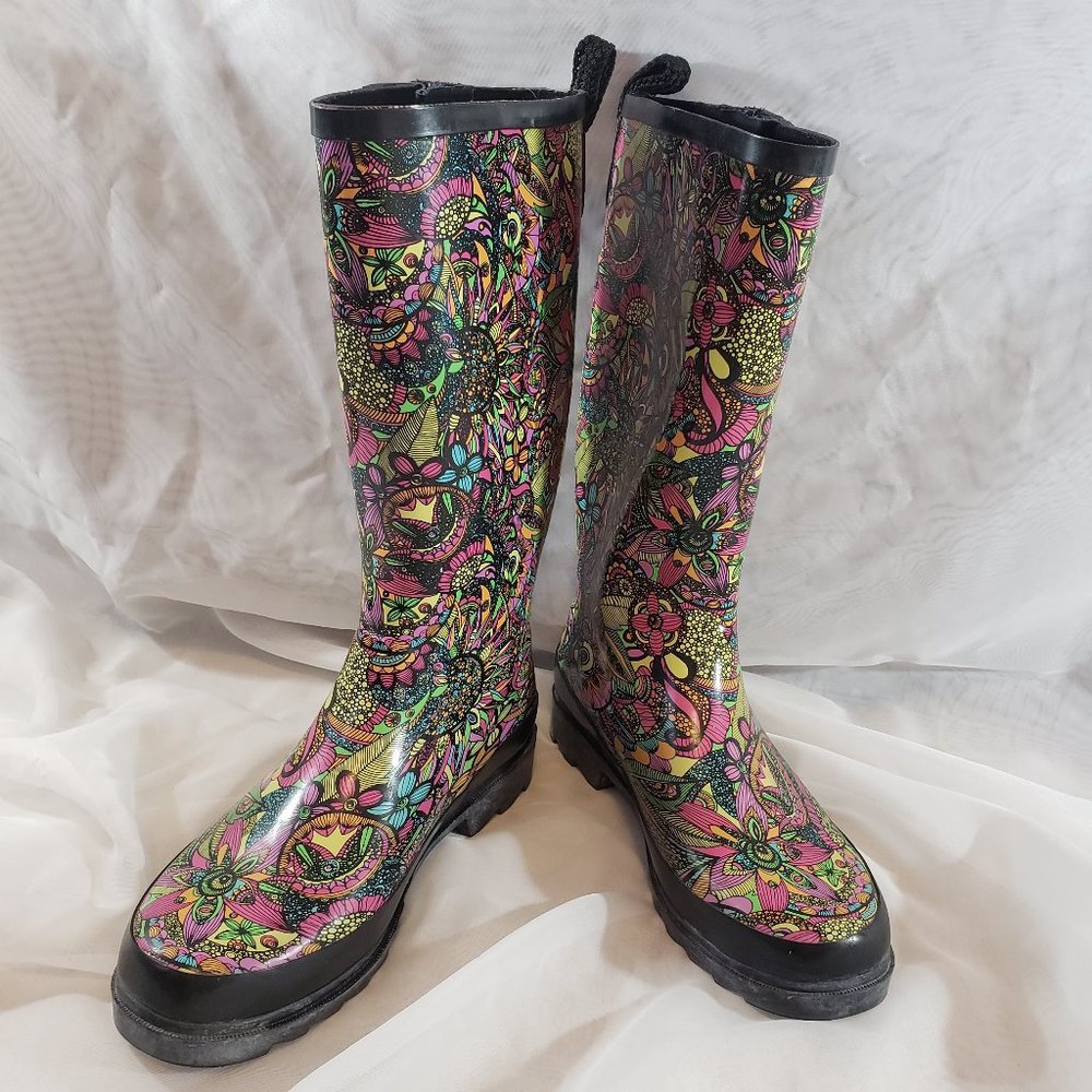 Sakroots Floral Print Rubber Rain Boots